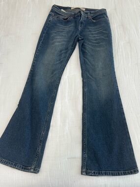 Express Dark Blue Flare Jeans